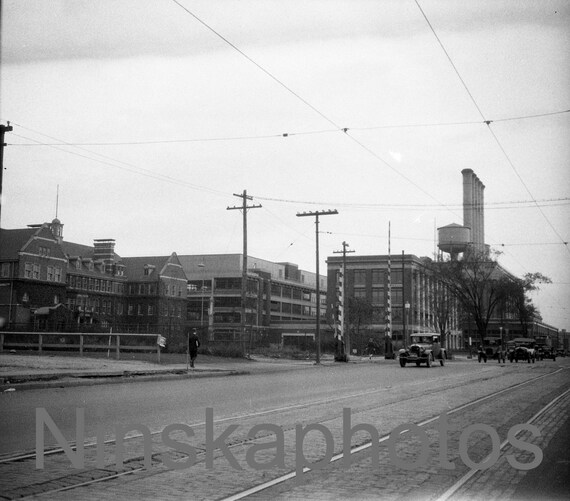 1926 Ford Factory Highland Park, Detroit, Michigan by James Dearden Holmes antique photo reprint, Automobile, Vintage Photo