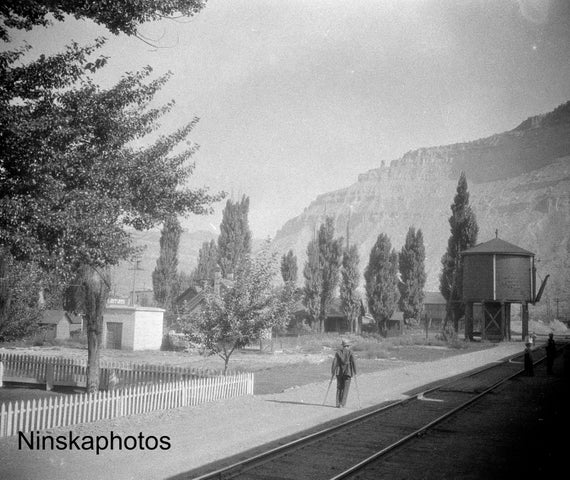 Royal Gorge, Canyon City Colorado - A Railway Station - United States 1926 - Fine Art Antique Photo Print - Vintage Photo - 6011