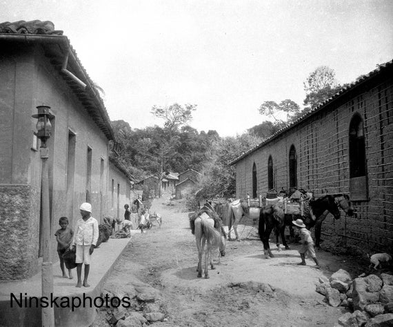 Monte Alegre Street Scene, Para, Brazil 1927 - Fine Art Antique Photo Print - Vintage Photo - 9021