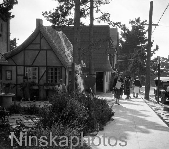 Carmel by the Sea - The Main Street, California, United States, 1920s antique photo reprint - Wall Decor - Local History - Street Scene