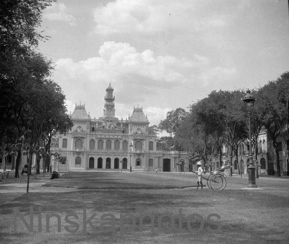 Saigon, Indochina, Hotel de Ville - Vietnam by J. Dearden Holmes, 1920s antique photo reprint, Vietnam, Ho Chi Minh City