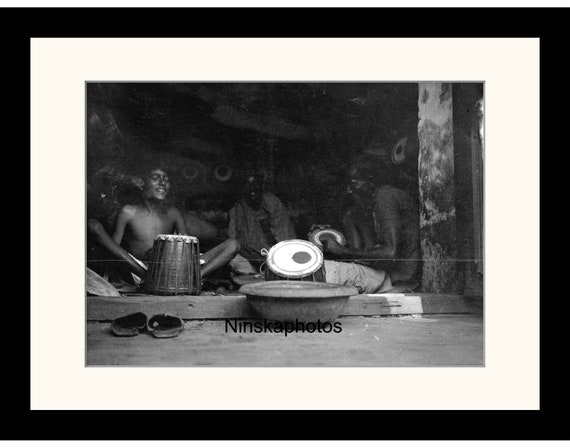 The Drum Makers, Calcutta (Kolkata) India Vintage Photo Reproduction by James Dearden Holmes - Historical Photography