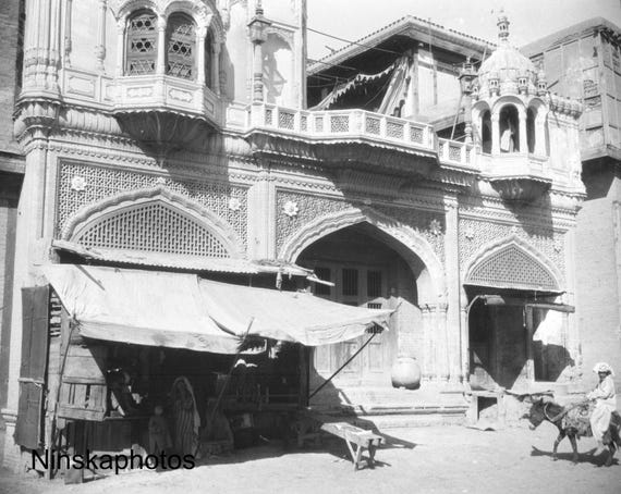 Mosque in Peshawar, India - Pakistan - Vintage Photo Reproduction by James Dearden Holmes