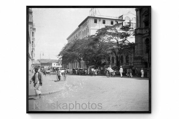 1920s Colombo, Ceylon, Sri Lanka, Prince Street by J. Dearden Holmes, 1920s antique photo reprint, Vintage Photography, Street Scene