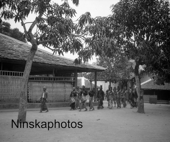 Yogyakarta - Royal Palace Band - Indonesia - 1925 - Fine Art Antique Photo Print - BNW - Vintage Photo - Photography