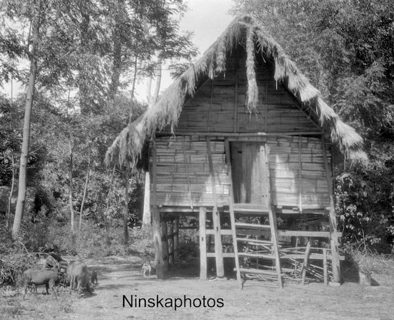 Balige, Sumatra - Batak House - Batak Culture - Indonesia - 1925 - Fine Art Antique Photo Print - Vintage Photo