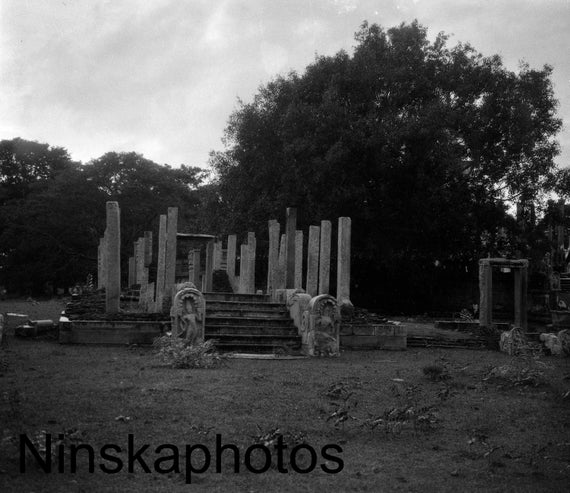 1920s Anuradhapura, Ceylon, Sri Lanka, Ruins of the Palace of the Tooth, Dalada Maligawa by J. Dearden Holmes, 1920s antique photo reprint