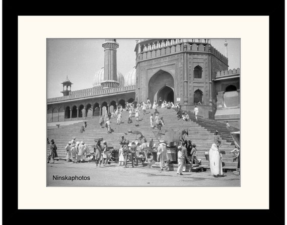 Jama Masjid, Mosque in Delhi, India Vintage Photo Reproduction by James Dearden Holmes - Historical Photo