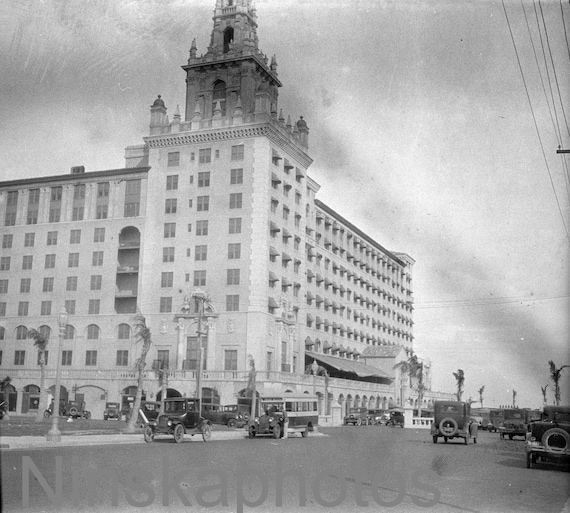 North Beach, Miami, Roney Plaza Hotel, Florida, United States, 1920s antique photo reprint - Vintage Photography