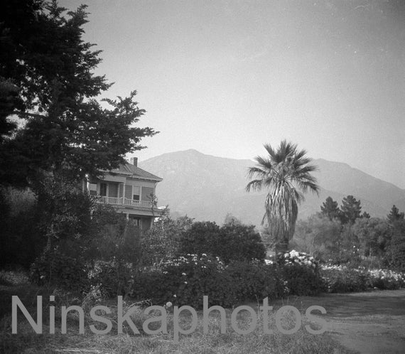 1920s Montecito, California, United States, 1920s antique photo reprint, black and white photo, landscape