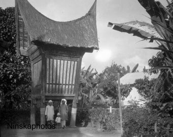 Padang Highlands - A Rice Store - Rural Life - Sumatra - Indonesia - 1925 - Fine Art Antique Photo Print - Vintage Photo - 3385