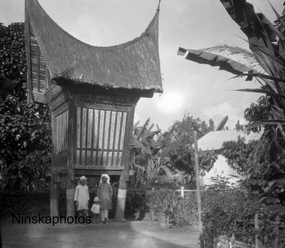 Padang Highlands - A Rice Store - Rural Life - Sumatra - Indonesia - 1925 - Fine Art Antique Photo Print - Vintage Photo - 3385