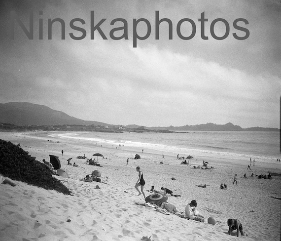 Carmel by the Sea Beach Scene, Carmel Beach, California, United States, 1920s antique photo reprint - Wall Decor - Local History