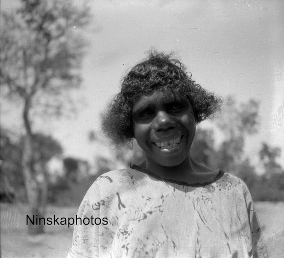 Aboriginal Woman 'Ruby' Portrait near Barron Falls, Cairns, Queensland Australia Vintage Photo Reprint by James Dearden Holmes