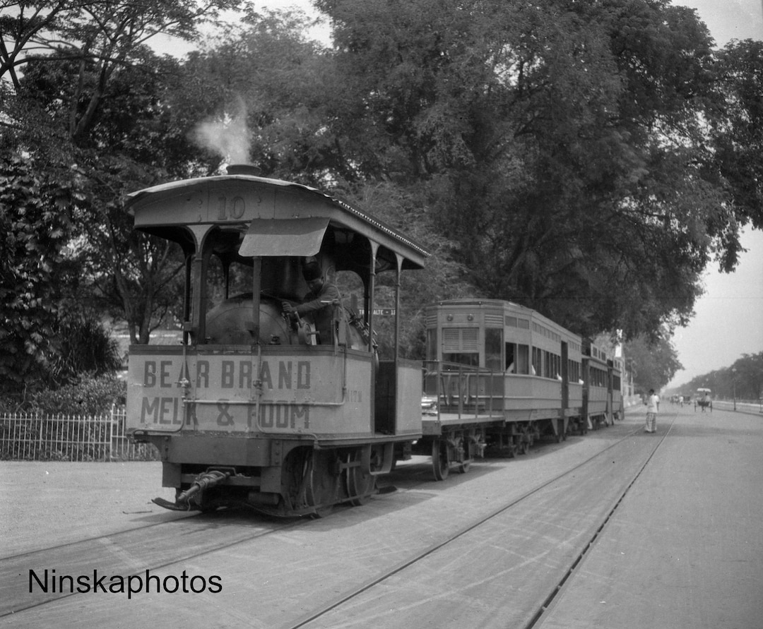 Steam Tram in Batavia Jakarta - Java, Indonesia - Dutch East Indies ...