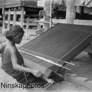 Lake Toba Batak Village - Batak Weaving - Sumatra, Indonesia - 1925 - Fine Art Antique Photo Print - Vintage Photo - 3566