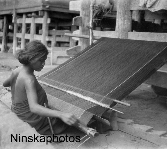 Lake Toba Batak Village - Batak Weaving - Sumatra, Indonesia - 1925 - Fine Art Antique Photo Print - Vintage Photo - 3566