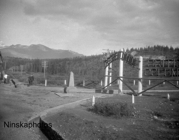 The Great Divide - between British Columbia and Alberta Canada 1926 - Fine Art Antique Photo Print - Vintage Photo - 6354