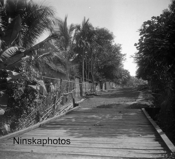1920s Main Street, Sinbo, Burma, Myanmar Antique Photo Reproduction - Vintage Photography - Black and White