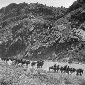 A Long Convoy on the Khyber Pass near Landi Kotal - India - Pakistan - Vintage Photo Reproduction by James Dearden Holmes