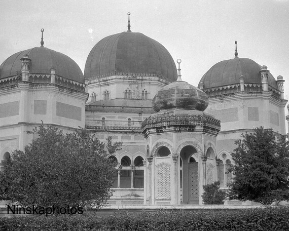 Mosque in Medan, Sumatra - Islamic Architecture - Islam - Indonesia - 1925 - Fine Art Antique Photo Print - Vintage Photo - 3667