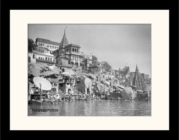 By the Ganges River, Benares, Varanasi, India Vintage Photo Reproduction by James Dearden Holmes - Historical Photo