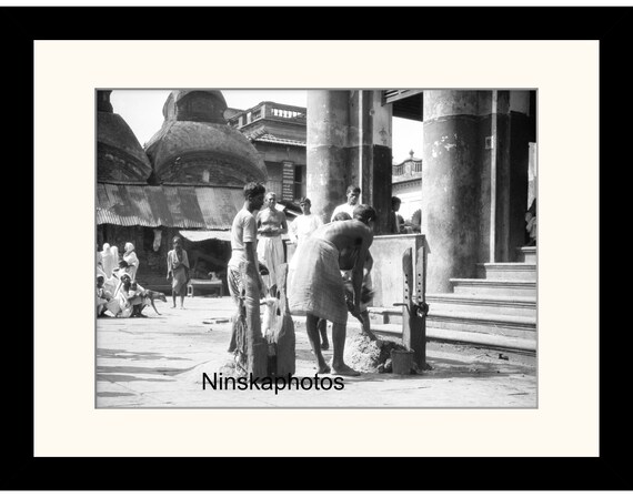 Kalighat Temple, Animal Sacrifice Site, Calcutta (Kolkata) India Vintage Photo Reproduction by James Dearden Holmes - Historical Photography