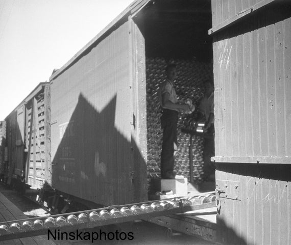 Canning Factory in Campbell, California - Unloading Cans from Truck - USA - 1926 - Fine Art Antique Photo Print - Vintage Photo - 5590