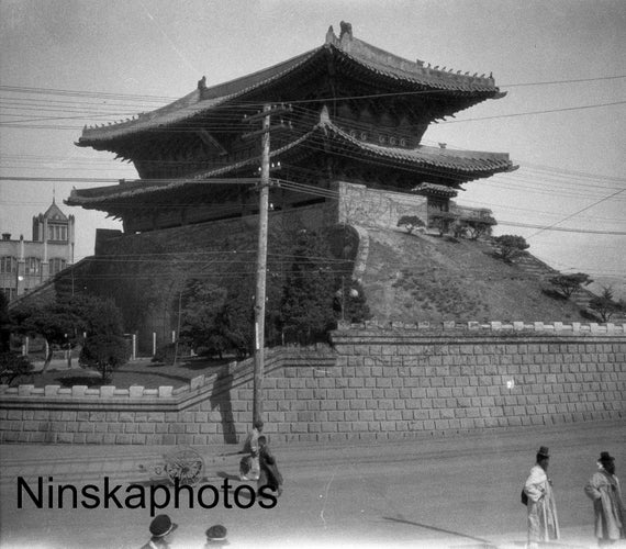Seoul South Gate - Korea - South Korea - 1925 - Fine Art Antique Photo Print - BNW - Vintage Photo - Photography