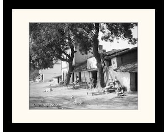 Street Scene in Benares, Varanasi, India Vintage Photo Reproduction by James Dearden Holmes - Historical Photography