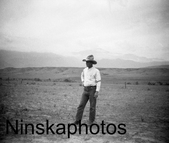 A Rodeo Rider, Colorado Springs, Colorado, United States, 1920s antique photo reprint, Cowboy, Western Decor