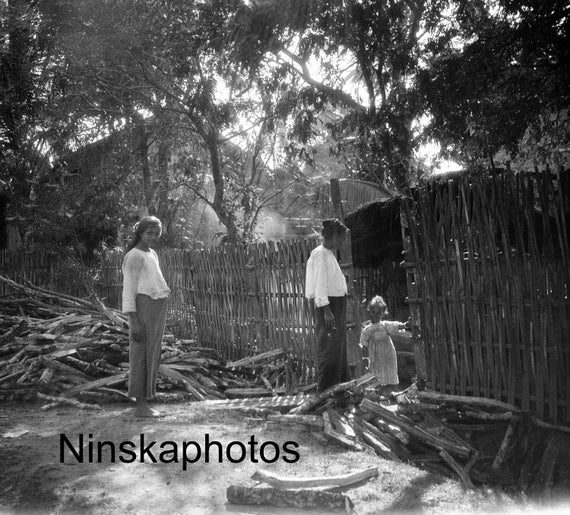 1920s Sinbo, Burma, Myanmar Antique Photo Reproduction - Vintage Photography - Black and White