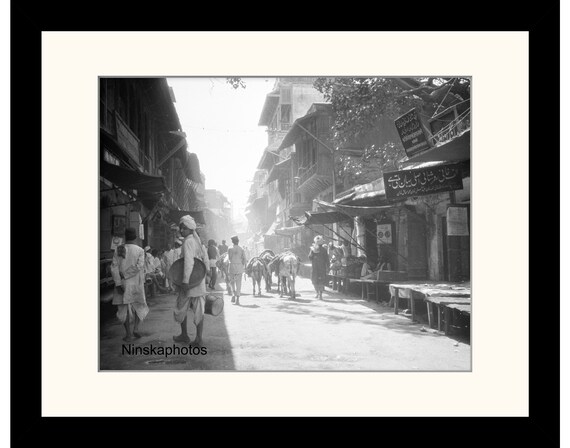 Street Scene in Delhi near Chandni Chowk, India Vintage Photo Reproduction by James Dearden Holmes - Historical Photo