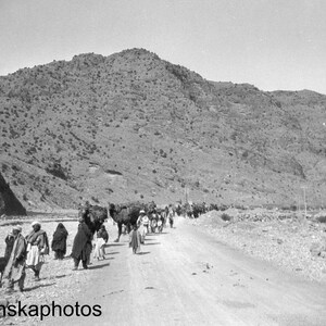 A Convoy along the Khyber Pass near Landi Kotal - India - Pakistan - Vintage Photo Reproduction by James Dearden Holmes