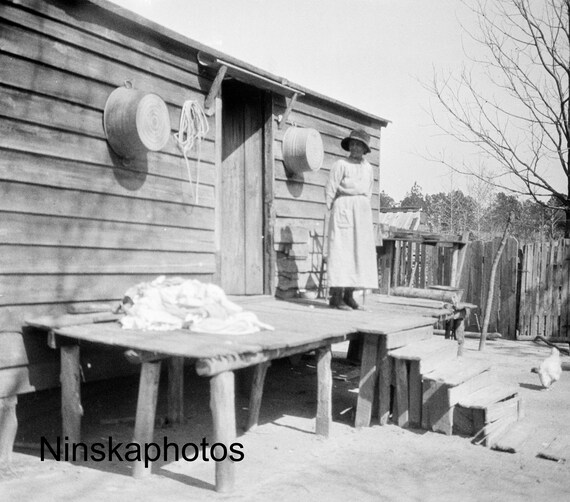 Guyton Georgia - Woman on her porch - United States 1927 - Fine Art Antique Photo Print - Vintage Photo - Photo History - BNW