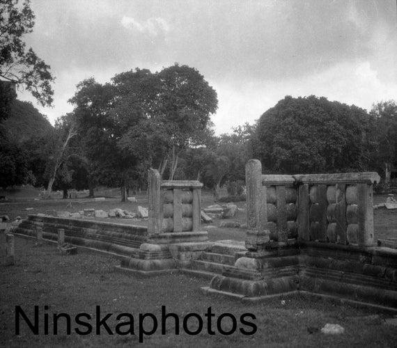 1920s Anuradhapura, Ceylon, Sri Lanka, Ruins of the Palace by J. Dearden Holmes, 1920s antique photo reprint
