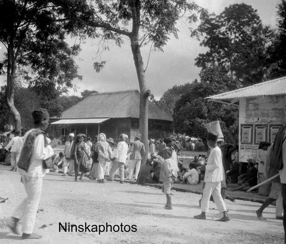 Locals going to Balige Market - Sumatra, Indonesia - 1925 - Fine Art Antique Photo Print - Vintage Photo