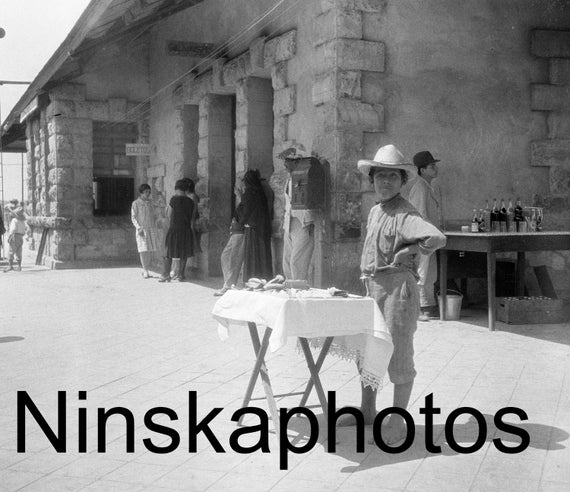 Mexican Street Vendor, Mexico, 1920s antique photo reprint, Local History