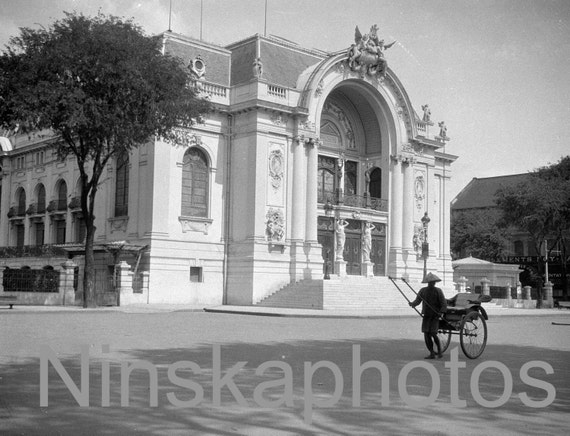 Opera House in Saigon, Indochina by J. Dearden Holmes, 1920s antique photo reprint, Vietnam, Ho Chi Minh City, Ho Chi Minh Municipal Theatre