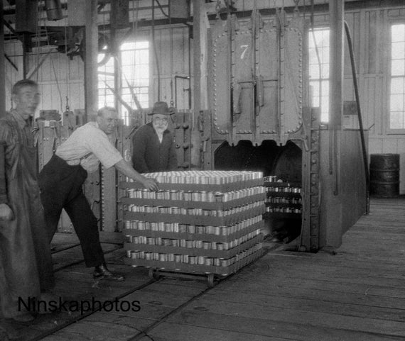 Steveston Salmon Canning Factory, Cannery, British Columbia, BC, Canada 1926 - Fine Art Antique Photo Print - Vintage Photo - 6331