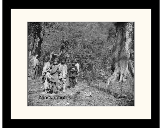 Young Flower Sellers along the Darjeeling Himalayan Railway, India Vintage Photo Reproduction by James Dearden Holmes