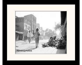 Street Scene in Benares, Varanasi, India Vintage Photo Reproduction by James Dearden Holmes - Historical Photography