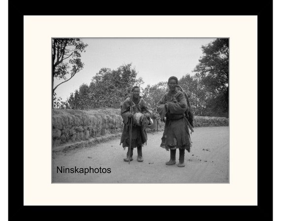 Tibetans in Darjeeling, West Bengal, India Vintage Photo Reproduction by James Dearden Holmes - Historical Photography