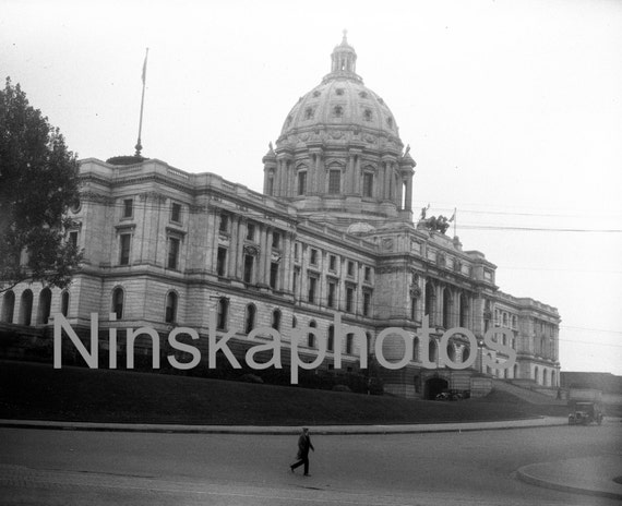The Capitol, St Paul, Minnesota, United States, 1920s antique photo reprint, vintage photography, government, politics,
