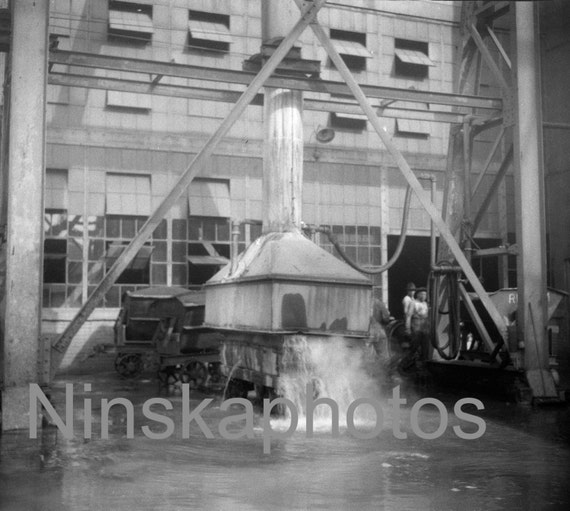 Fordson Foundry, Ford Factory, Highland Park, Detroit, Michigan, United States, 1920s antique photo reprint