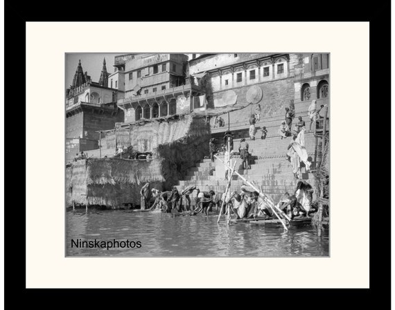 By the Ganges River, Benares, Varanasi, India Vintage Photo Reproduction by James Dearden Holmes - Historical Photo