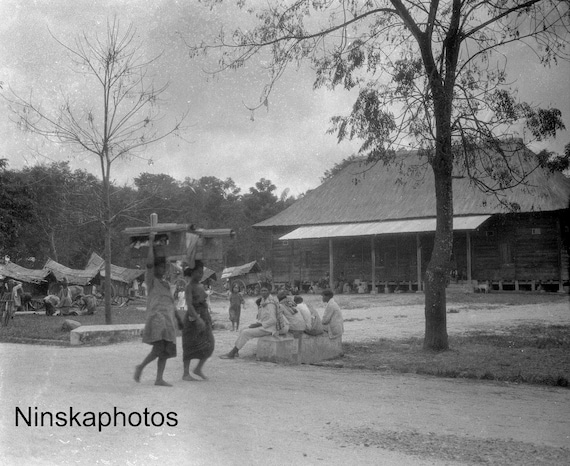 Balige, Sumatra - Going to Market - Balige Market - Batak Culture - Indonesia - 1925 - Fine Art Antique Photo Print - Vintage Photo
