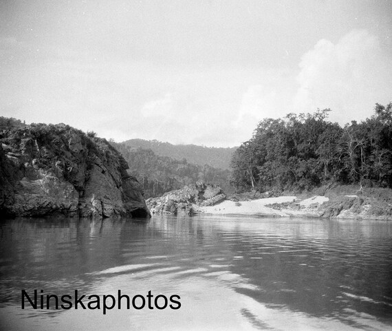 1920s On the Irrawaddy (River Scene) Burma Myanmar 1920s Antique Photo Reproduction - Vintage Photography Black and White