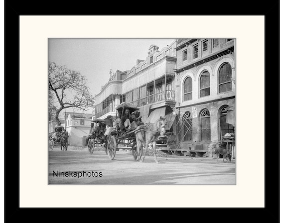 Street Scene in Benares, Varanasi, India Vintage Photo Reproduction by James Dearden Holmes - Historical Photography