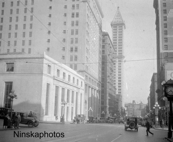 Seattle, Washington - L.C. Smith Building - Smith Tower - United States 1926 - Fine Art Antique Photo Print - Vintage Photo - 6250